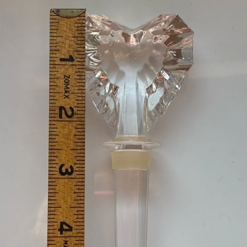 Mikasa Austrian Crystal Glass Heart Shaped Wine Stopper NIB